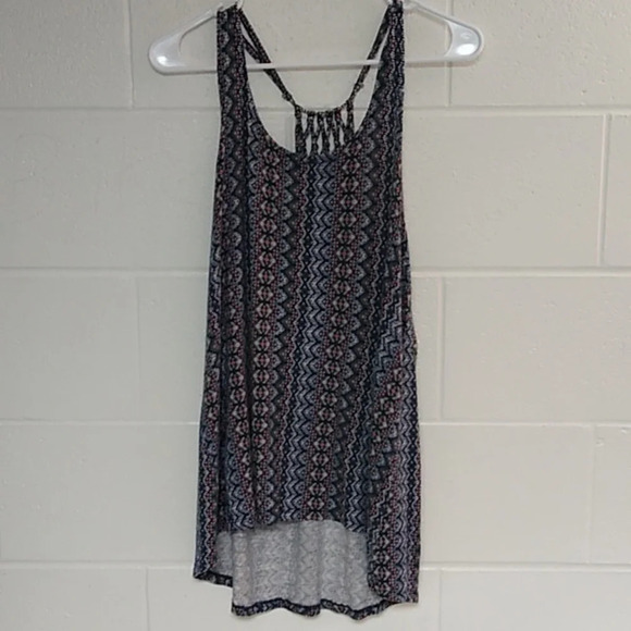 MAURICES WOVEN RACER BACK, PRINT TANK TOP, TUNIC, BEACH COVER UP, - Picture 5 of 6
